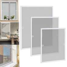 VA-Cerulean Moustiquaire Moustiquaire 80 * 100 cm / 100 * 120 cm / 120 * 140 cm Moustiquaire Extensible Anti-poussière pour Fenêtre Moustiquaire sans Perçage Blanc / Anthracite