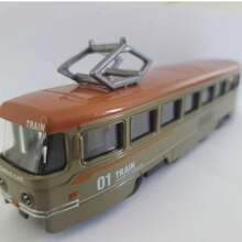 Miniature Subway Metal Friction Opens Doors Trolley Metal Collection - 棕色 - 查看 2