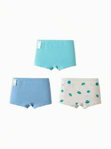 Balabala Tween Boys Boxer Briefs, 2024 Autumn Collection, Soft And Comfortable, Three-Pack Set - Blue - View 2