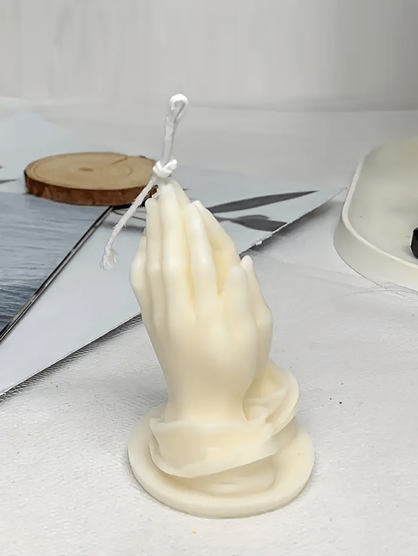 Formă din silicon pentru lumânări pentru aromaterapie - Design dreptunghiular subțire cu gesturi ale mâinii pentru tencuială și pietre de difuzor, instrument de artizanat pentru decorarea casei.