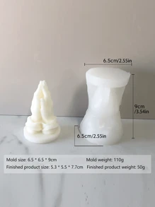 Formă din silicon pentru lumânări pentru aromaterapie - Design dreptunghiular subțire cu gesturi ale mâinii pentru tencuială și pietre de difuzor, instrument de artizanat pentru decorarea casei.