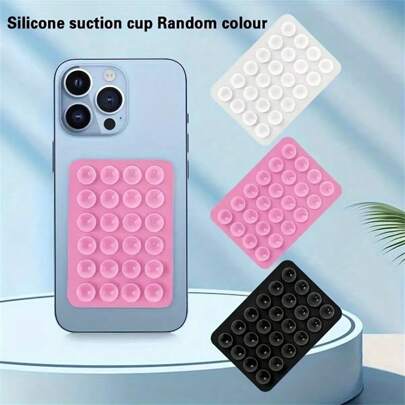 Silicone Phone Handle With Suction Cup, Compatible With IPhone & Android Phones, Selfie Stick & Video Holder, Finger Grip Stand