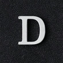 1pc Personalized 26pcs English Letter Metal Lapel Pin, Silver Color, Suitable For Jacket Or Sweater Decoration, Everyday Wear For Couples - Brooch - View 37