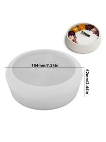 1 pièce Moule en silicone en forme de bol rond en ciment pour vase à bougie, grand bol à bougie en terrazzo, moule en béton fait à la main pour pot de fleurs en argile