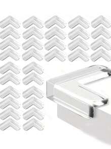 Silicone Corner Guard, Transparent Desktop Corner Protection - L-Shape Furniture Edge Bumper - Non-Scratch - Transparent Rectangle - View 6