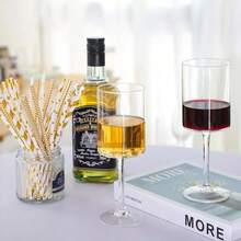 1个/6个可拆卸14盎司葡萄酒杯高脚杯高档水晶玻璃香槟杯高脚杯套装 - 彩色 - 查看 3