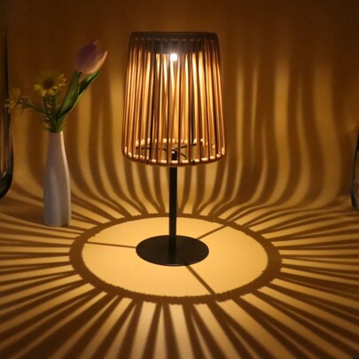 1 قطعة مصباح شمسي مُنسوج بخطوط عمودية، فانوس خارجي، مناسب لفيلا وحديقة وفناء المنزل، ديكور أعياد الهالوين والكريسماس والأعياد