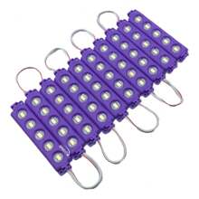 10 Módulos De Led 5050 Encapsulados Reforzados - Morado - Ver 2