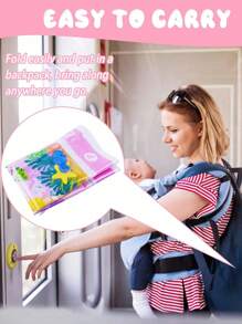 1pc Inflatable Slapping Pad, Baby Water Mat, Suitable For 3-24 Months Infants, Strengthens Baby Muscles, Portable Pink Baby Toy (Random Floating Ocean Creature Toy - Recommend Supervised Use)Baby Play Mat,Baby Toys Newborn,2 Year Old Toys,Play Mat For Kids,Baby Crawling Mat,Toys,Baby Toys,Baby Play Mat,Play Mat,Baby Toys,Baby Play Mat,Baby Toy,Baby Girl Toy,Toys,Pink