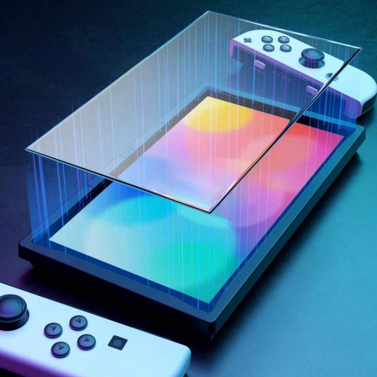 4 Packs Tempered Glass Screen Protector Designed For Switch OLED Model ...