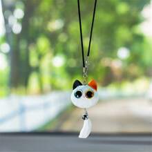 立体可爱治愈亮眼猫咪汽车吊坠树脂可爱个性化小猫汽车后视镜吊坠 - 均碼 - 查看 11