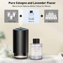 Black Oud Scented Car Air Freshener Smart Nebulizing Starry Sky Aromatherapy Diffuser - Black - View 7