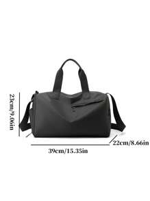 1 件新款运动瑜伽健身包女士干湿分离游泳包大容量便携式斜挎短途旅行包男女通用手提箱过夜包健身包行李袋周末包行李袋行李携带包大学包行李袋周末包医院包假日冬季 - 黑色 - 查看 6