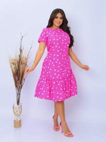 Classic Dress With Belt, Perfect For Any Special Occasion. With A Timeless Design And A Modern Touch, This Dress Is The Ideal Choice For Those Who Want To Shine! - 藕粉色 - 查看 1