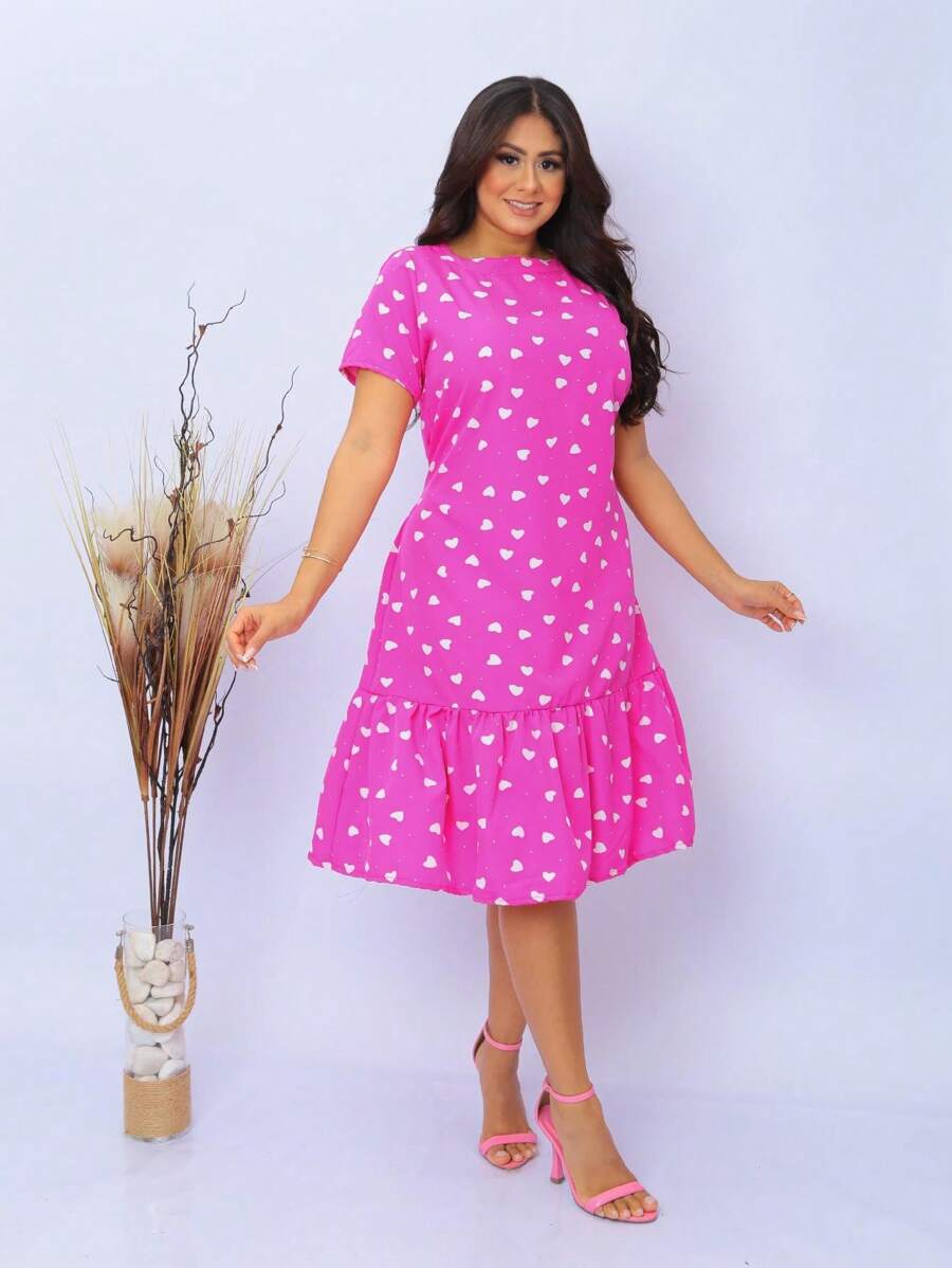 Classic Dress With Belt, Perfect For Any Special Occasion. With A Timeless Design And A Modern Touch, This Dress Is The Ideal Choice For Those Who Want To Shine! - 藕粉色 - 查看 1