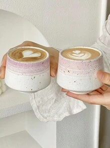1pc Ceramic Coffee Cup Vintage Coarse Pottery Simple Style Cup For Drinking Coffee, Water, Creative Cup, Basic Cup, Household Coffee Cup, Office Restaurant Cup, Kitchen Utensil School Supplies Back To School