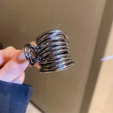 金属发爪夹，小爪夹适合高马尾辫，鲨鱼发夹适合浓密长发女士女孩优雅发饰 - 彩色 - 查看 6
