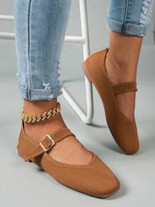 Nouvelles Mocassins plates, décontractées et décontracté à bout rond de unicolore pour femmes