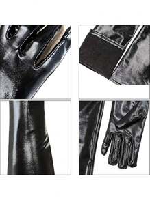 D EXCEED 1 Pair Women's Long Paint Gloves Opera Party Glove Costume Stretchy Adult Size Elbow Length Halloween Costume Cosplay Festival Decoration Gift Tea Party Prom Celebration