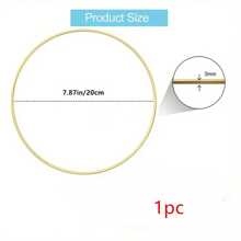 1pc/5pcs /10pcs 4 Sizes Metal Floral Hoop Wreath Macrame Silvery Hoop Rings For DIY Floral Macrame Hoop, Wedding Decorations, Dream Catcher And Wall Hanging Crafts, Valentine Day, Gift Gifts Birthday Graduation