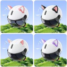 2 chiếc Mũ bảo hiểm tai mèo Đề can dán, Đồ trang trí tai Kitty dễ thương cho xe máy, xe tay ga, xe đạp, Giáng sinh và Halloween - Nhiều màu - Xem 1