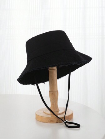 1 Stück Y2K-Stil Fransen Fischerhut für Outdoor-Sport Sonnenschutz, tägliche Fahrten, Herbst-Winter-Outfits