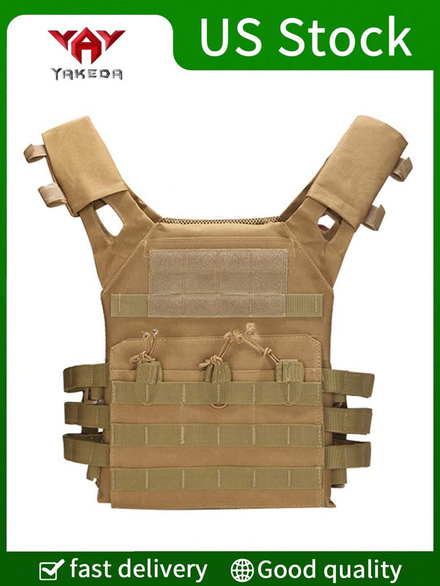 （尺寸偏小，适合修身用户）轻便狩猎上衣，多功能 MOLLE 扩展便捷上衣 - 卡其色 - 查看 1