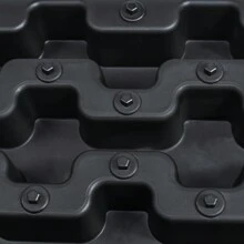 VA-Cerulean 2 Pieces Off-Road Traction Mat Sand Plates Starting Aid Recovery Board Traction Aid Grip Mat Traction Band Mud Sand Snow Tire Ladder For Off-Road Vehicles Trucks Cars - Black - View 4