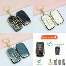 For Toyota Key Fob Cover For Toyota Key Fob Case Fit For 2019-2024 For Venza, For RAV4 Prime, For Land Cruiser, For Fortuner, For Grand For Highlander, For Corolla Cross, For Hilux - With Horseshoe Buckle 5 - View 5