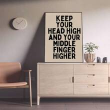1pc/Set Vintage Inspirational Wall Art, Inspirational Poster Print, Canvas Home Decor, Living Room Decoration Painting, Bedroom Wall Painting, Art Aesthetics Printing,For Living Room Home Decor,Without Frame