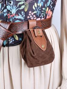 1 件 PU 皮革腰带袋，适用于中世纪腰带复古腰包文艺复兴维京集市 LARP 角色扮演道具腰包（不含腰带） - 彩色 - 查看 3