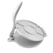 Máquina Prensa Tortillera Manual Tortilla Maíz Harina Cocina - Plateado - Ver 3
