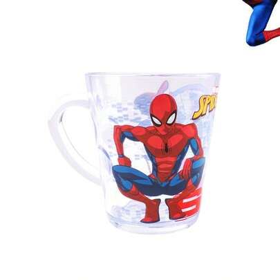 Marvel 250ML漫威官方授权蜘蛛侠防摔透明牙刷杯家用漱口杯办公室牛奶咖啡茶杯派对塑料杯情侣生日礼物居家最佳选择