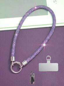 1 件奢华水晶镶嵌手机挂绳腕带，短挂链，适合送给母亲、家人、朋友、生日、节日的礼物，手机吊饰，手机链 - 彩色 - 查看 13