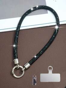 1 件奢华水晶镶嵌手机挂绳腕带，短挂链，适合送给母亲、家人、朋友、生日、节日的礼物，手机吊饰，手机链 - 彩色 - 查看 14