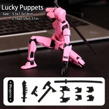 13关节可动人偶，3D打印第三代人偶玩具，DIY全身减压玩具，款式随机 - 1人偶+7配件 - 查看 14