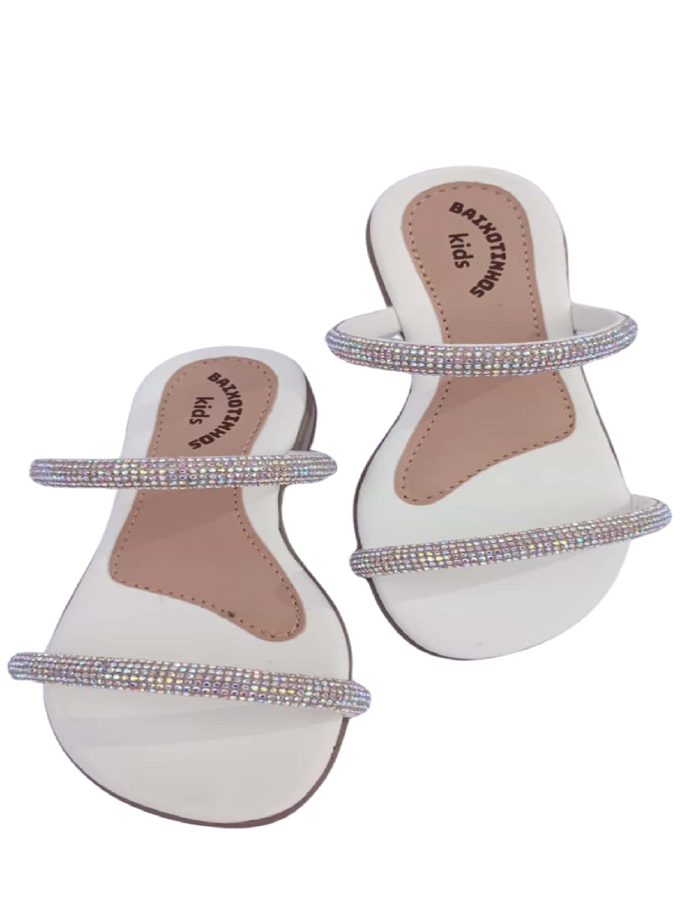 Children's Flat Flip-Flops For Girls, Comfortable From 25 To 33 - 白色 - 查看 1