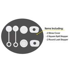 6pcs Cup Straw Splash-Proof Lid & Sealing Gasket Accessories, Compatible With 40oz And 30oz Cups, Includes Straw Lid, Leak Stopper, And Spill-Proof Cap, Clear Color (Please Select The Correct Version)