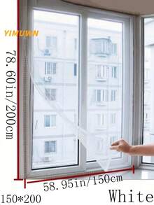 1pc/Pack Encrypted Window Screen Anti-Mosquito Self-Adhesive Window Screen Suitable For Living Room, Bedroom, Kitchen, Bathroom, Home Decor, Room Decor - White - View 11