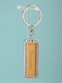 1 szt. Spersonalizowany brelok z grawerowanym imieniem i numerem telefonu, wzór z intarsjowanymi klejnotami, wyjątkowy prezent na Dzień Ojca, Walentynki, urodziny, rocznicę, przyjaciół, ukończenie szkoły, Boże Narodzenie, rodzinę