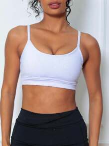 Moderna & Slim Top Academia Alcinha Fitness With Cruzado Na Costas - Zero Transparência - Suplex Power - Putih - View 4