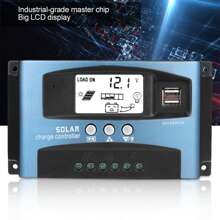 MPPT 100A Solar Charge Controller With LCD Display And Dual USB Port 12V And 24V - Màu xanh lam - Xem 4