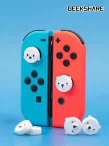 GeekShare 4 pièces Boutons de recouvrement de chien et d'ours compatibles avec Switch/Oled/Lite/PS4/PS5/Switch Pro