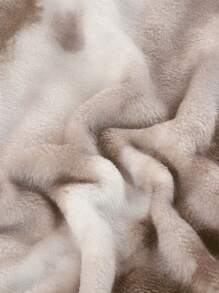 1 件墨染仿貂皮毛毯，柔软蓬松毛绒地毯，温暖可翻转的旅行/床毯，适用于客厅、沙发、卧室、宿舍 - 駝色 - 查看 5