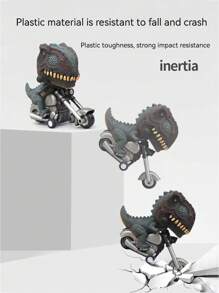 酷拽赛博惯性复古摩托车仿真恐龙动物模型玩具-儿童宝宝男孩女孩小礼物-儿童节///圣诞礼物 - 彩色 - 查看 8