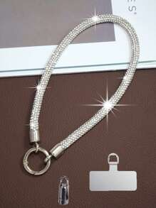 1 件奢华水晶镶嵌手机挂绳腕带，短挂链，适合送给母亲、家人、朋友、生日、节日的礼物，手机吊饰，手机链 - 彩色 - 查看 18