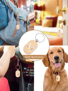 1 件雏菊字母 A-Z 图案木质钥匙扣、首字母木质吊坠、可雕刻的创意小礼物、包包吊坠、木质标签、钥匙扣、戒指、雕刻空白木板、DIY 配件 - 杏色 - 查看 8