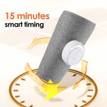 Hailicare 双气囊振动加热腿部按摩器，3种振动模式和3种温度设置，是馈赠亲友的绝佳礼物，配备1800mAh电池 - 灰色 - 查看 6