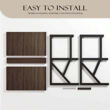 2-Tier Microwave Oven Rack, Kitchen Counter Organizer Shelf Stand, 3-Tier Pot Pan Grill Storage Racks, 55lbs Weight Capacity - Black-2 Tier - View 5