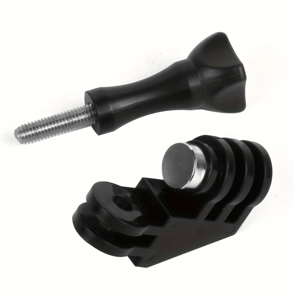 Adaptador de codo de dirección de 90 grados con tornillo de mariposa para GoPro Hero 12, 11, 10, 9, 8, 7, 6, 5, 4, Session, 3+, 3, 2, 1, Hero (2018), DJI Osmo Action Session, AKASO Session, SJCAMSession, cámaras de acción - Negro - Ver 1